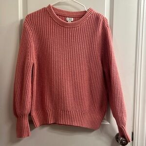 Pink Knit Crew Neck Sweater